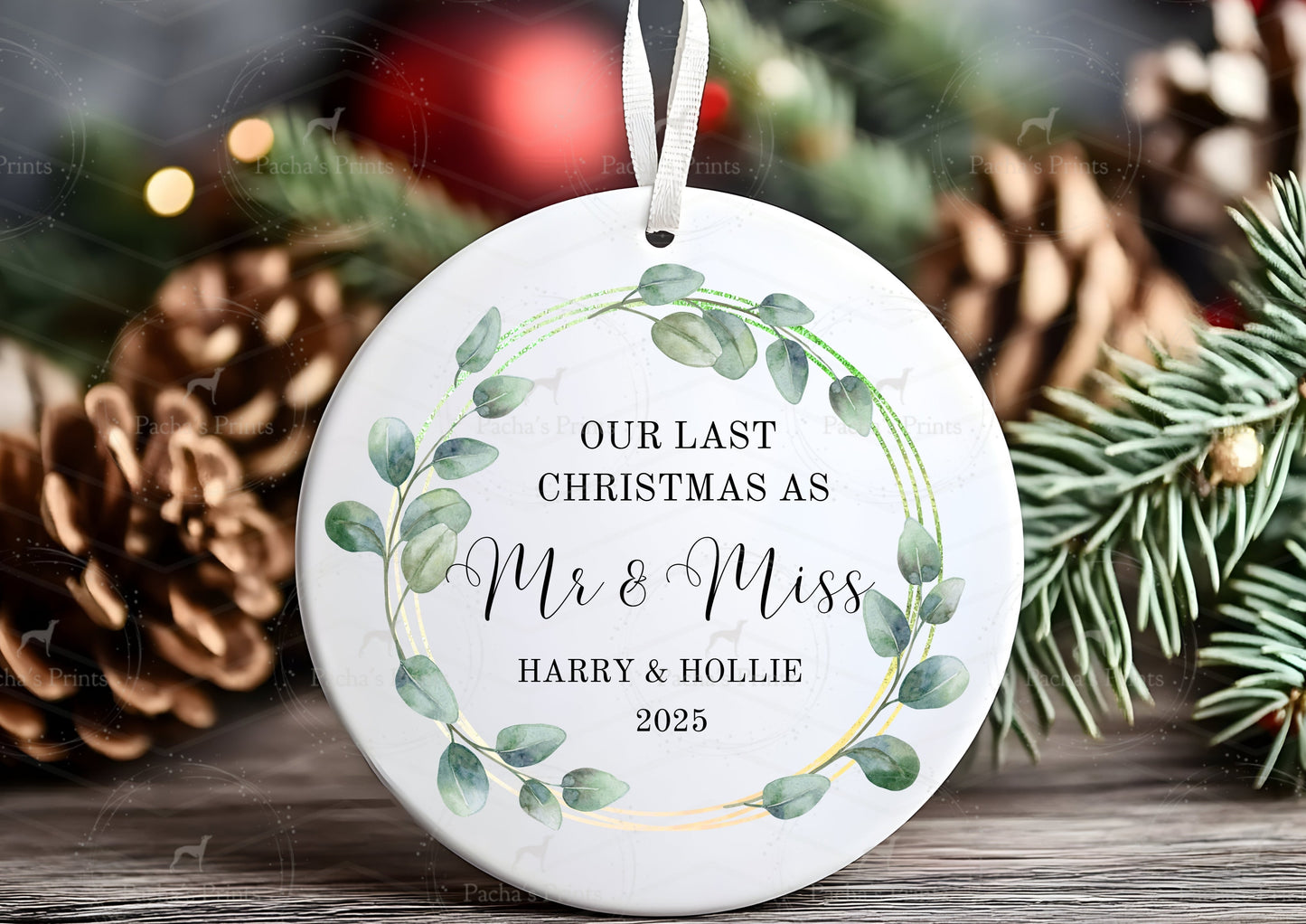 Ceramic Decoration- Last Christmas before the Wedding