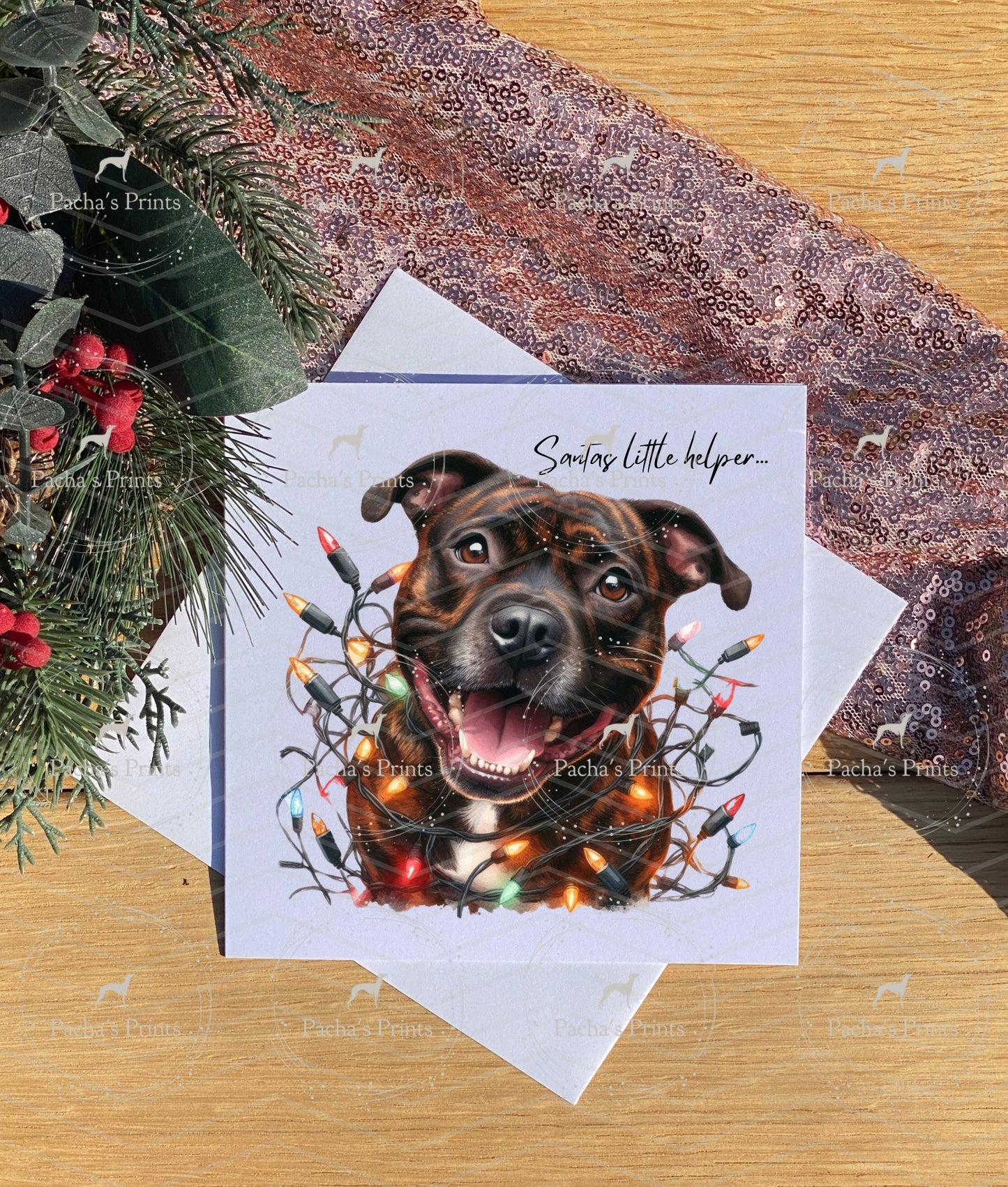 Christmas card-Santa's Little helper