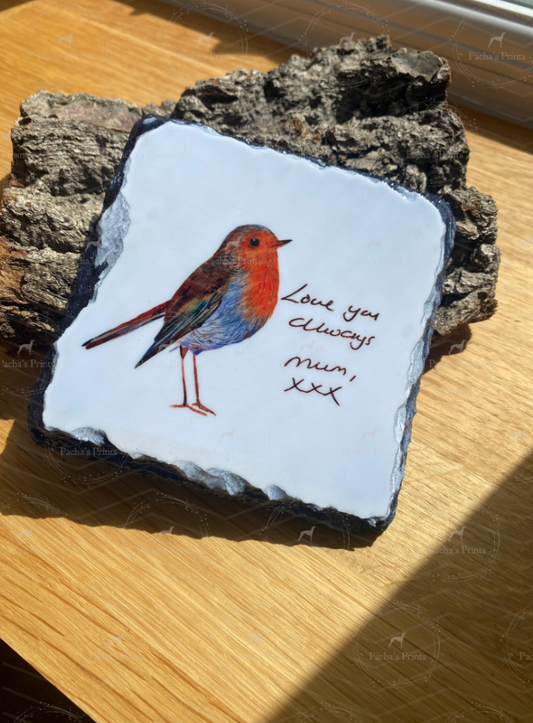 Coaster: Upload your own Handwriting- Robin Slate