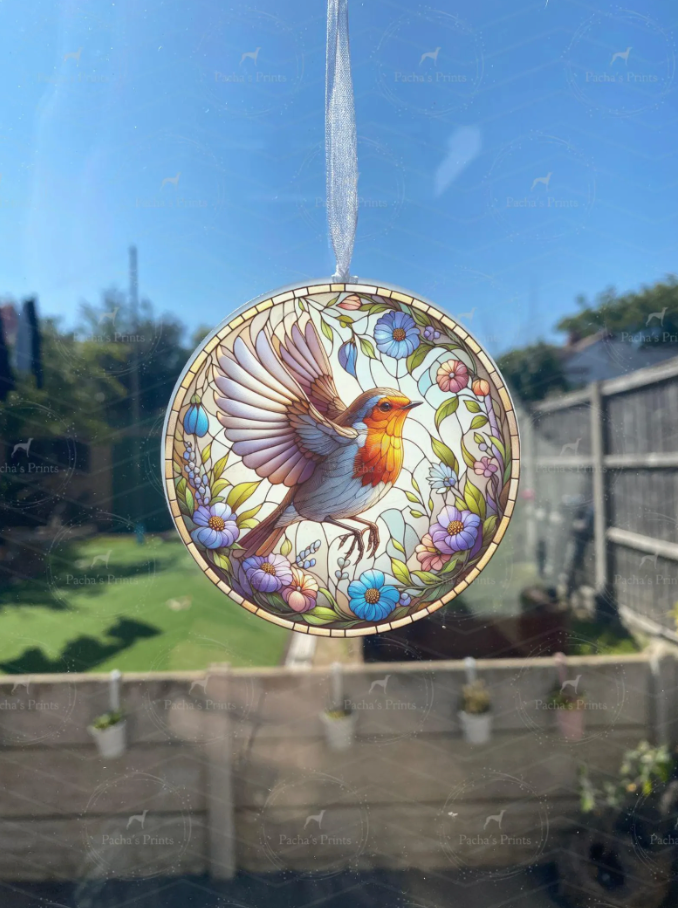 Sun Catcher- Robin in flight