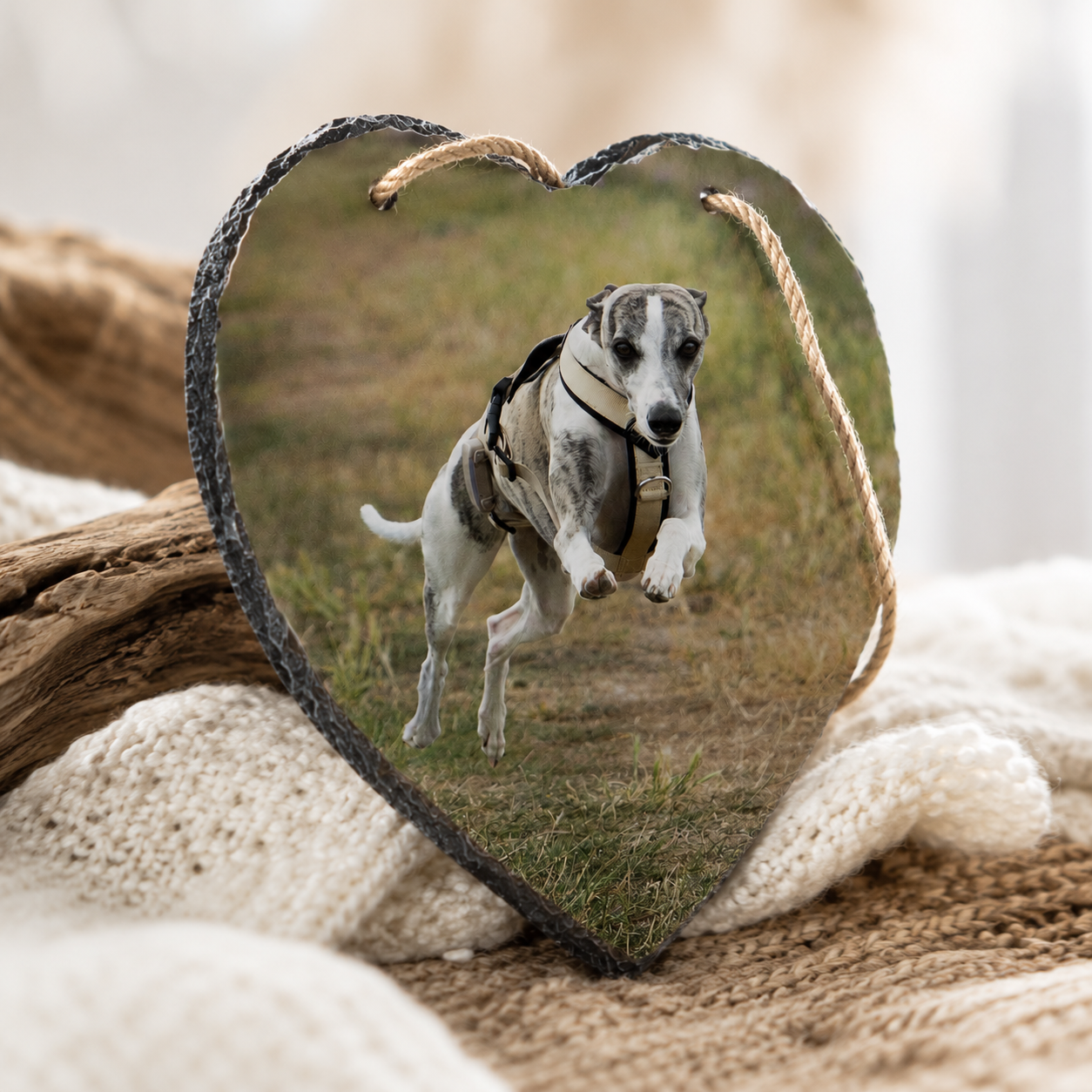 Hanging Heart Photo Plaque