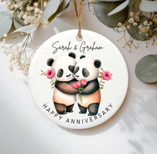 Ceramic Decoration- Panda Love