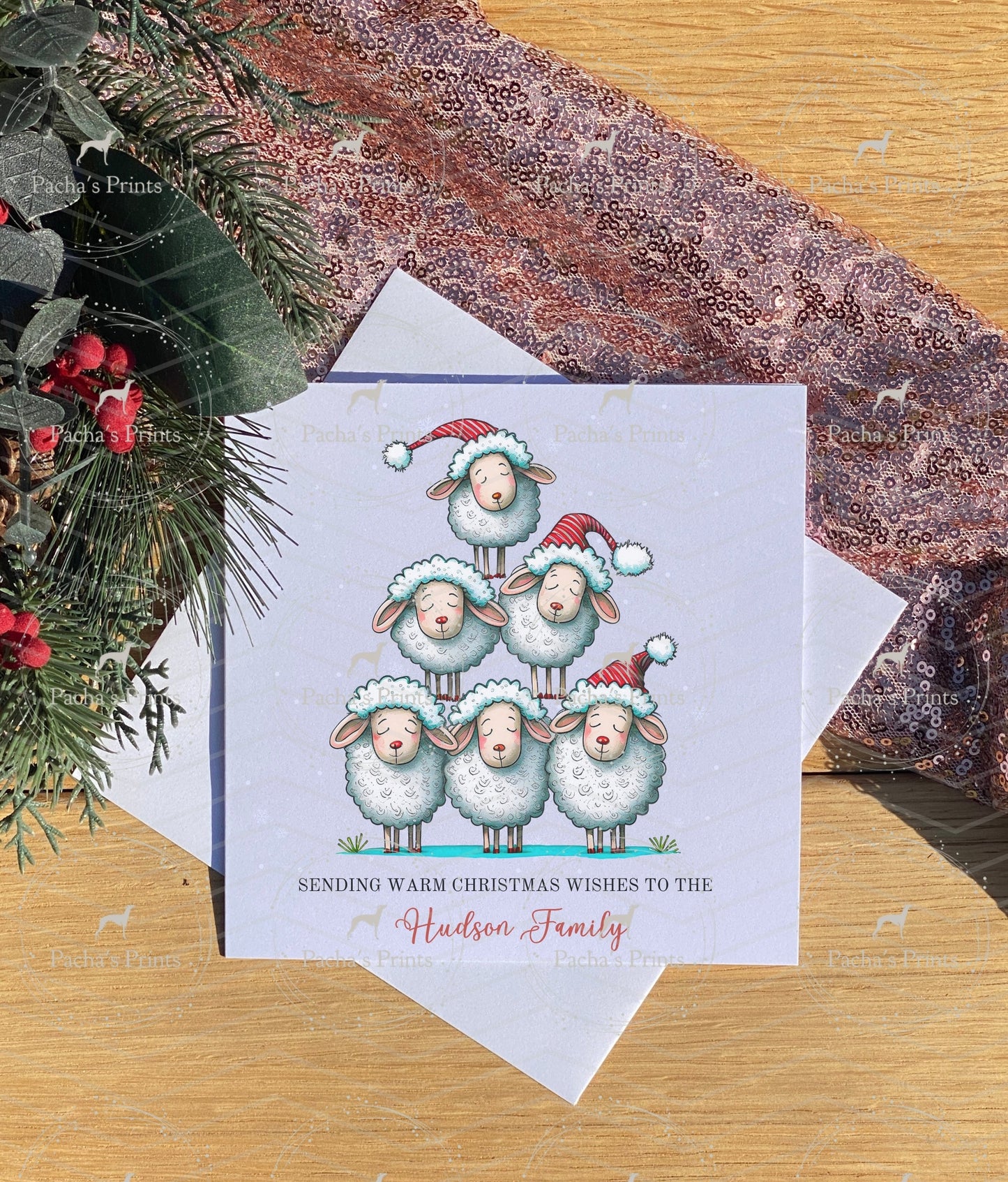 Christmas card- Christmas Sheep