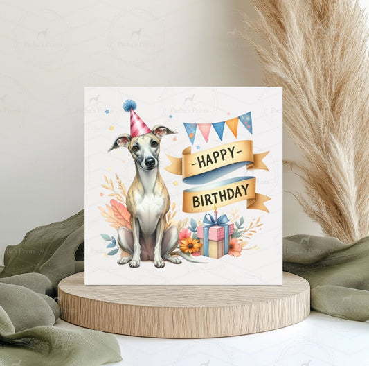 Greeting card- Whippet Party
