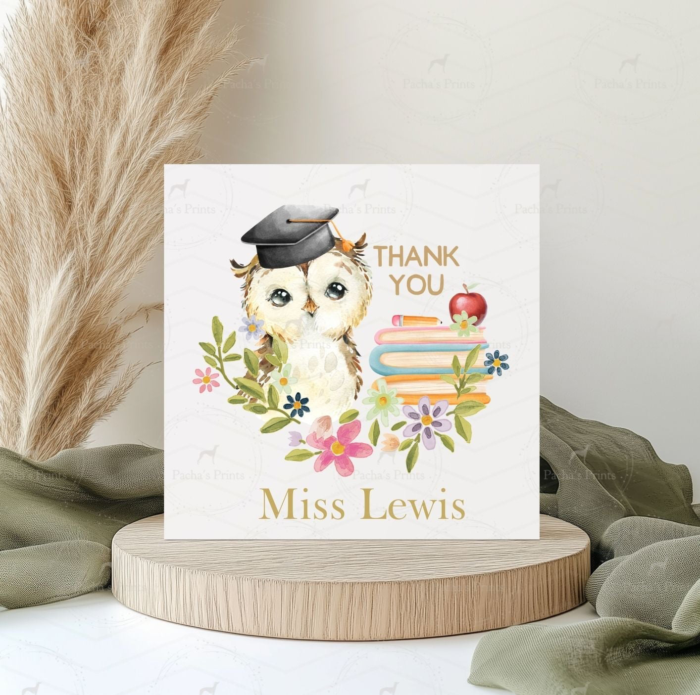 Greeting card- Wise Owl Thank you