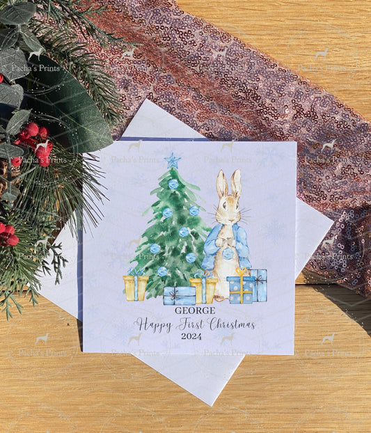 Christmas card- First Christmas Blue