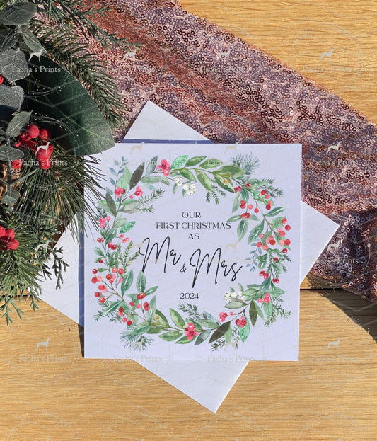 Christmas card- To the happy couple this Christmas