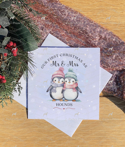 Christmas card- Penguin Couple