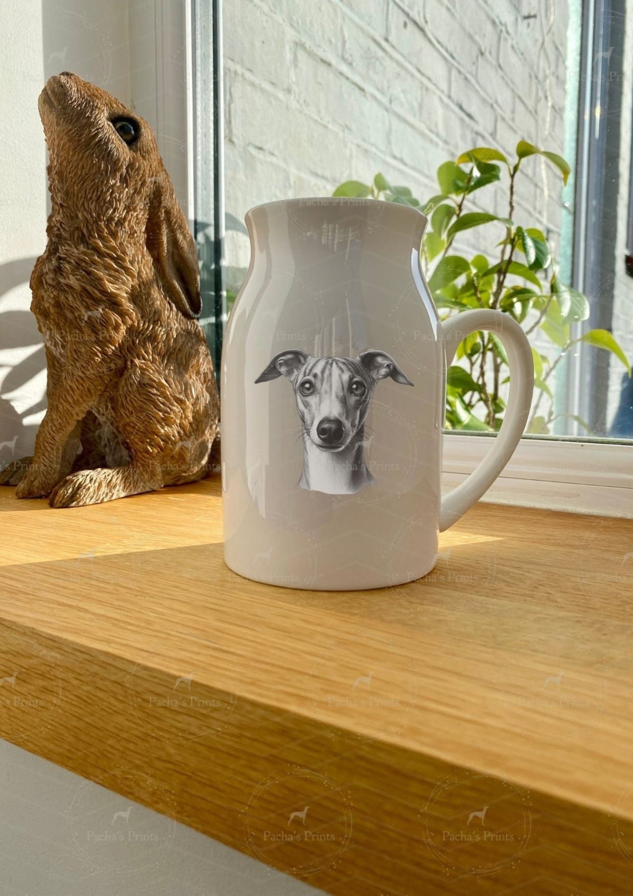 Milk Jug Vase- Whippet