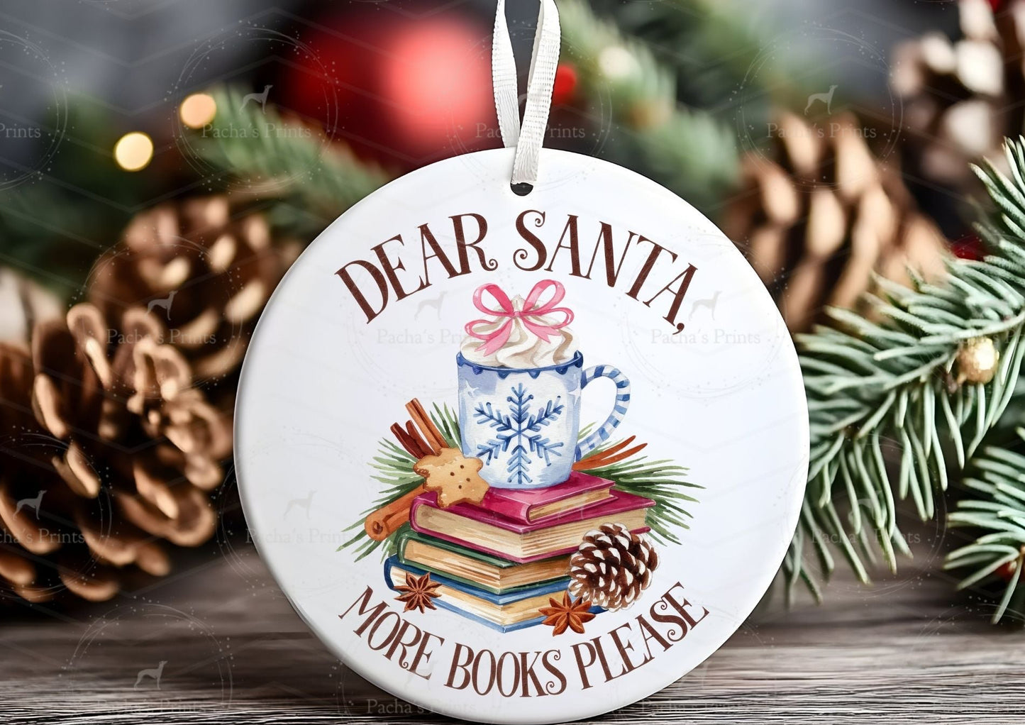 Book Lover- Ceramic Christmas decoration
