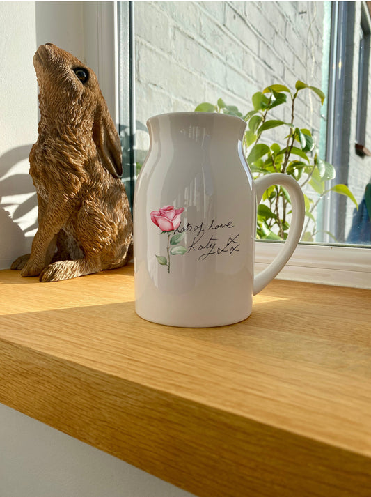 Handwritten collection- Rose Milk jug