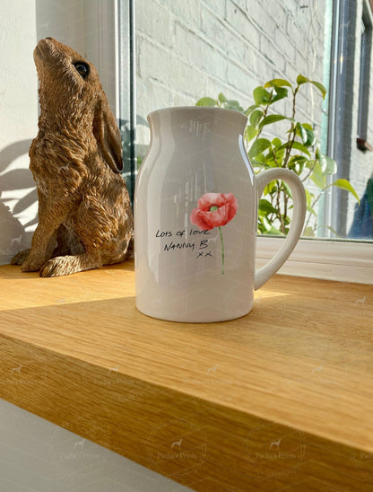 Handwritten collection- Poppies Milk jug