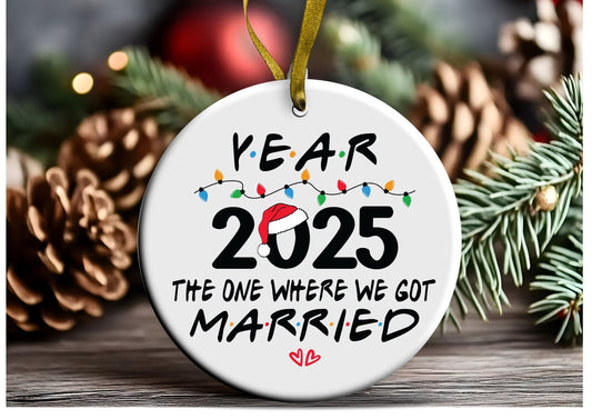The one where we got Married- Ceramic Christmas decoration