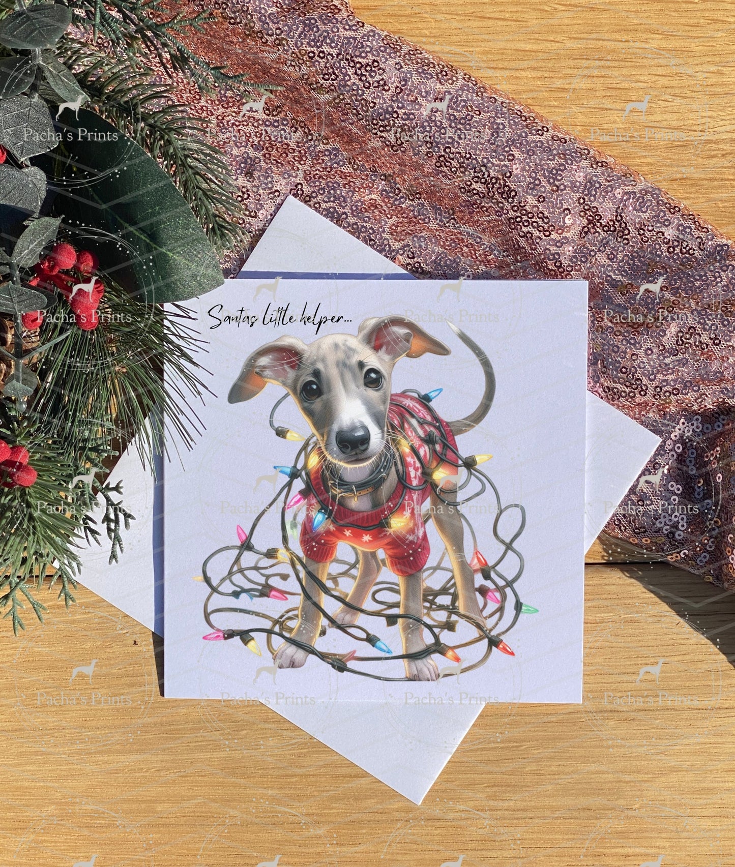Christmas card-Santa's Little helper