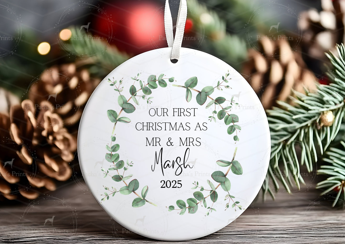 Ceramic Decoration- First Christmas Married.