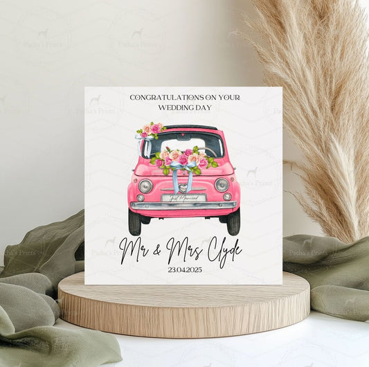 Greeting card- Wedding car