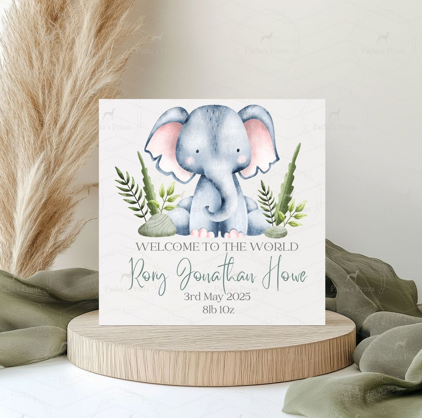 Greeting card- Safari Elephant