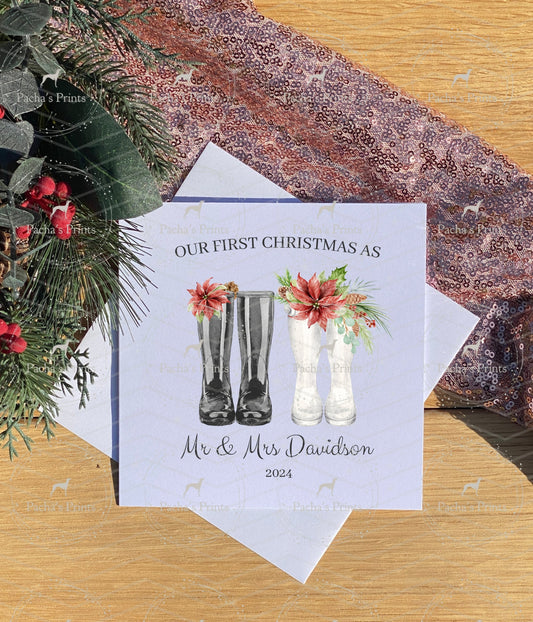 Christmas card- To the happy couple this Christmas