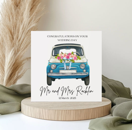 Greeting card- Wedding car