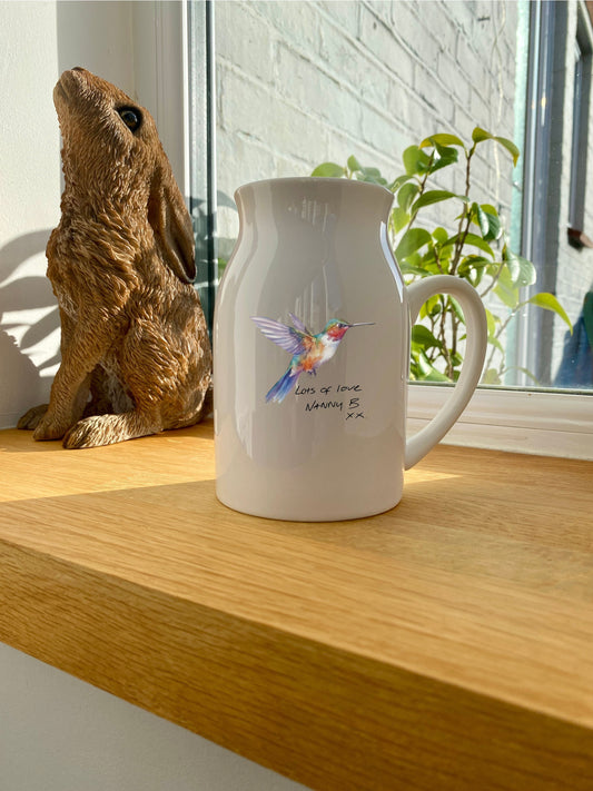 Handwritten collection- Hummingbird Milk jug