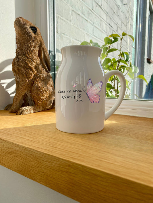 Handwritten collection- Butterfly Milk jug