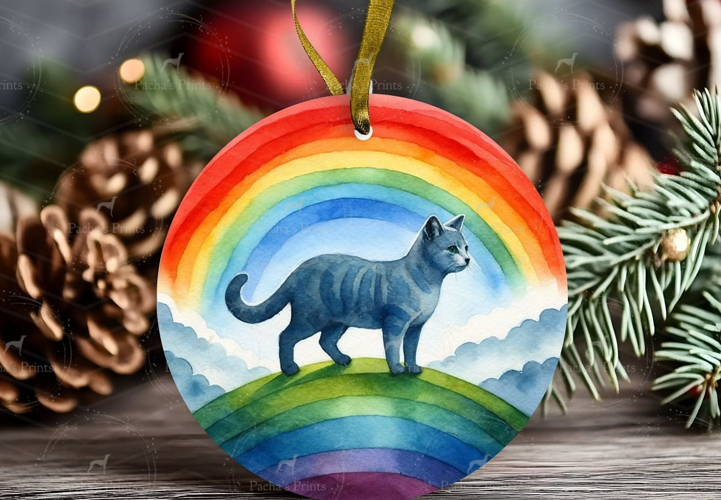 Metal Tree Decoration- Cat