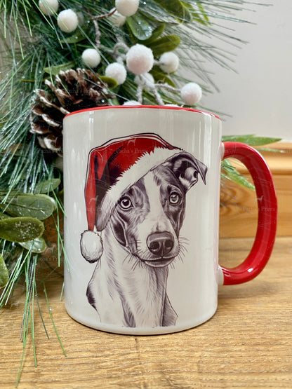 Christmas Dog Santa mug