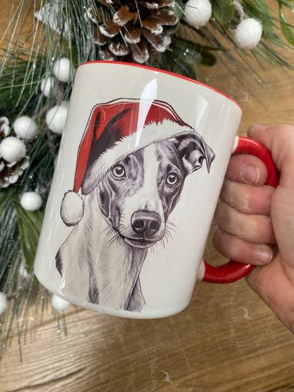 Christmas Dog Santa mug