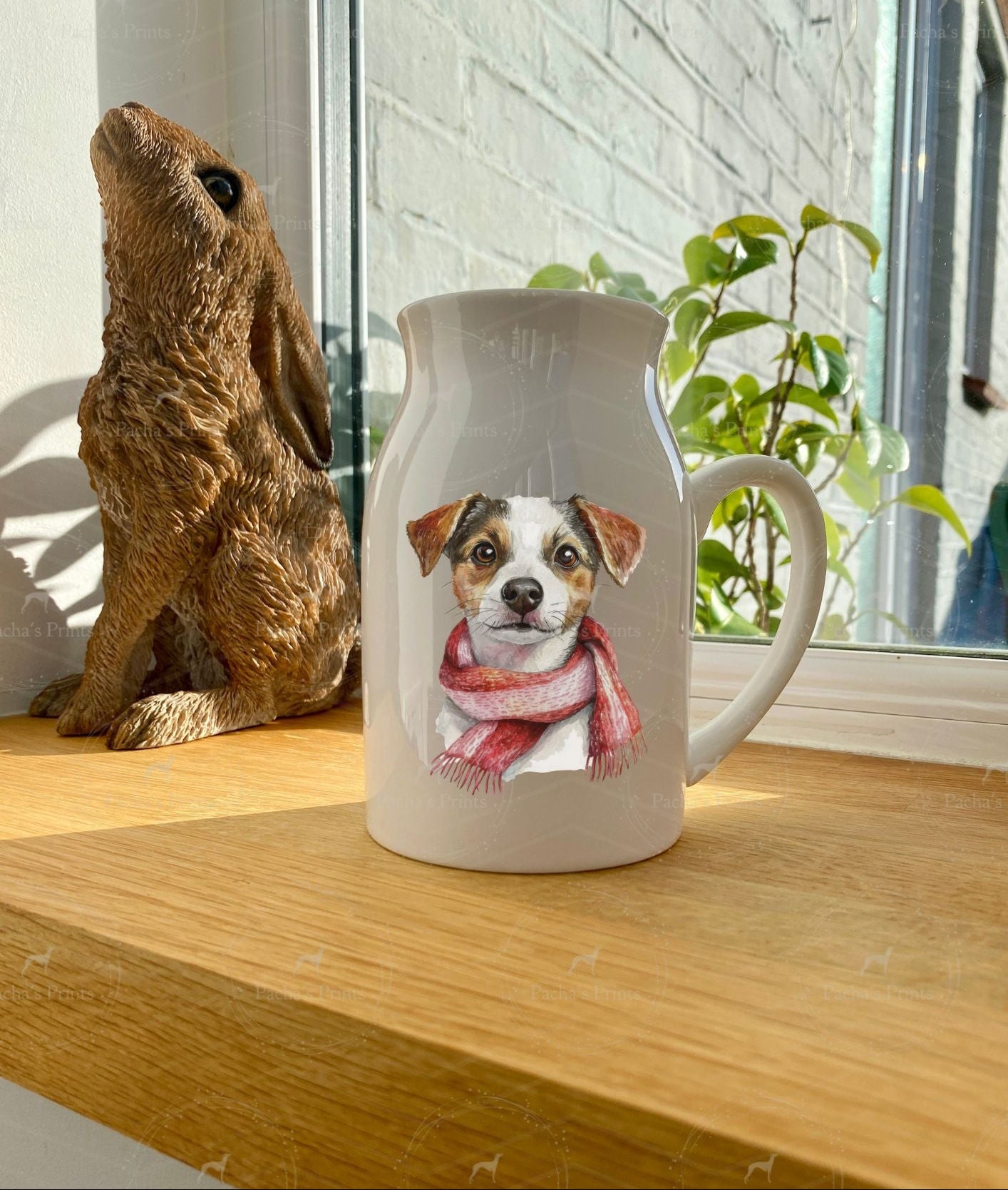 Milk Jug Vase- Jack Russel