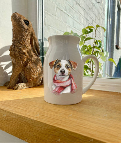 Milk Jug Vase- Jack Russel