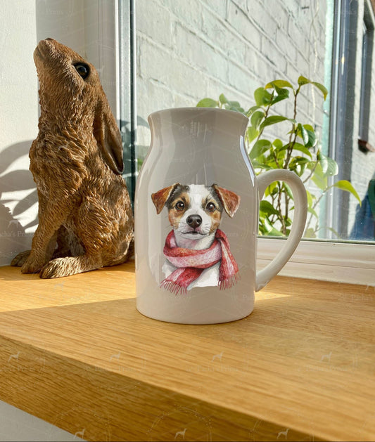 Milk Jug Vase- Jack Russel