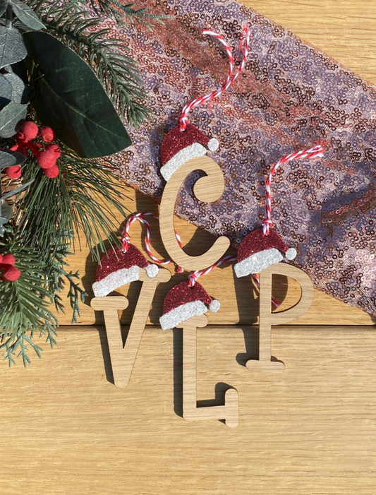 Initial Christmas tree decoration