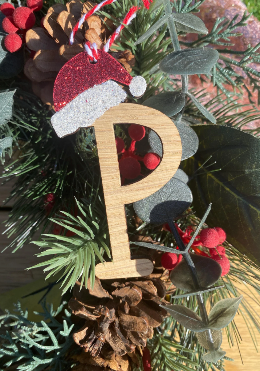 Initial Christmas tree decoration